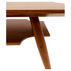 Mid-Century-Inspired Coffee Table with Shelf in Walnut