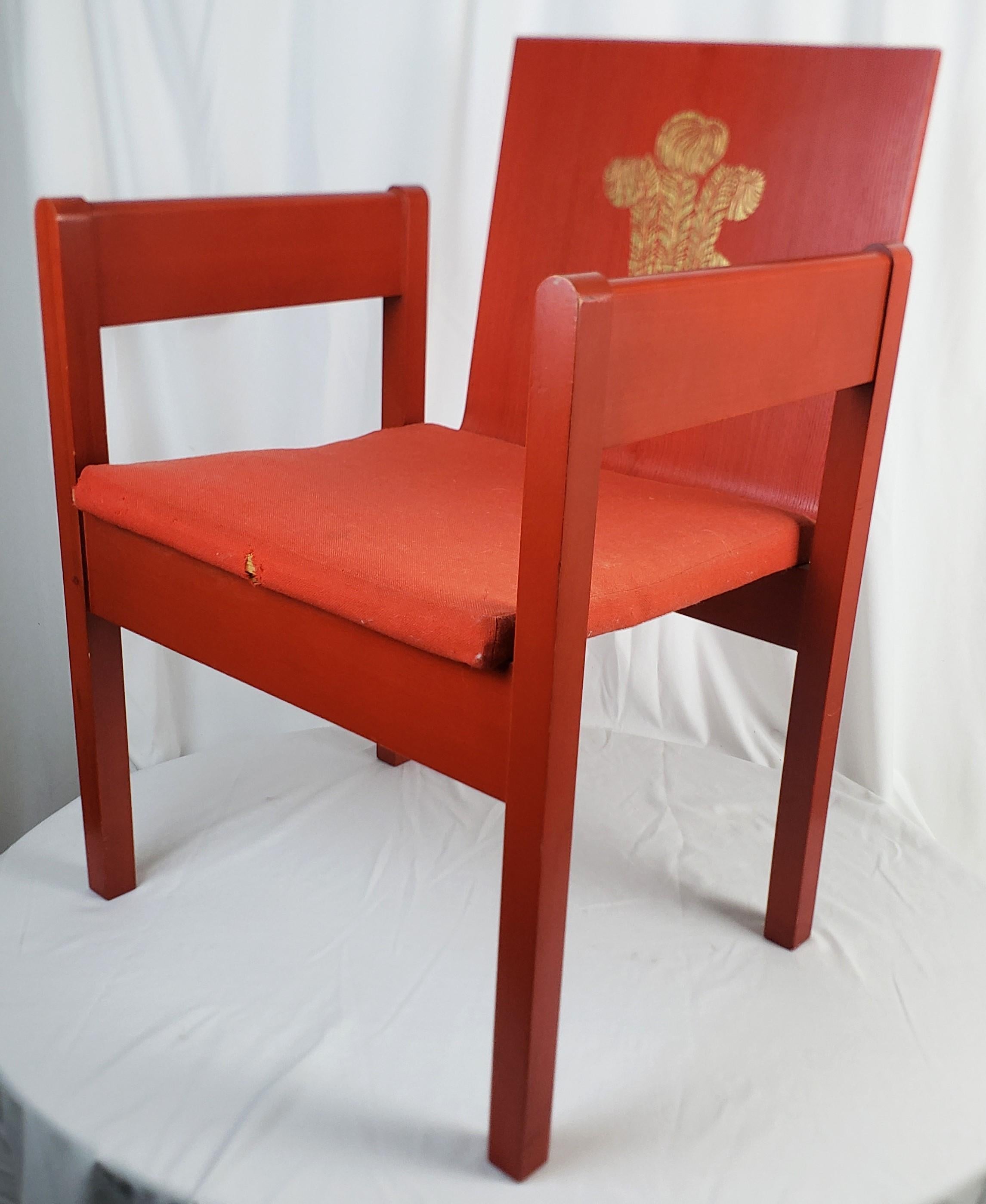 Mid-Century Investiture Chair Entworfen von Lord Snowden für Prince Charles 1969 (Moderne der Mitte des Jahrhunderts) im Angebot