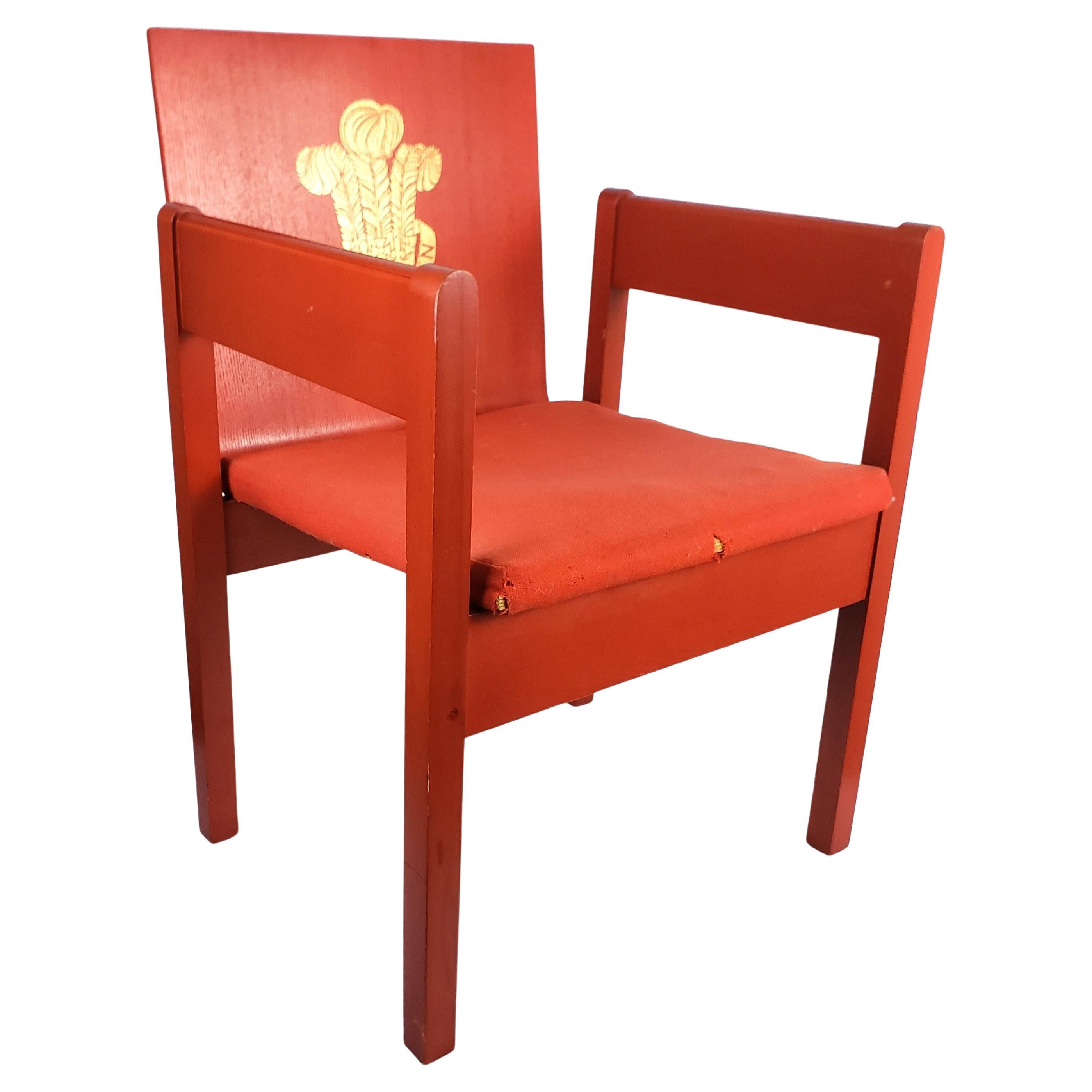 Mid-Century Investiture Chair Entworfen von Lord Snowden für Prince Charles 1969 im Angebot