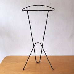 Mid Century Iron and Brass Valet Stand 1950s