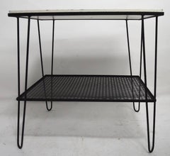 Mid Century  Iron and Masonite Table