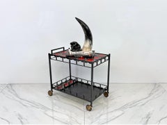 Carrello da bar in ferro e piastrelle, Dry Bar, metà del secolo scorso, C.C.