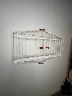 Mid Century Iron Bird Cage Wall Mounted