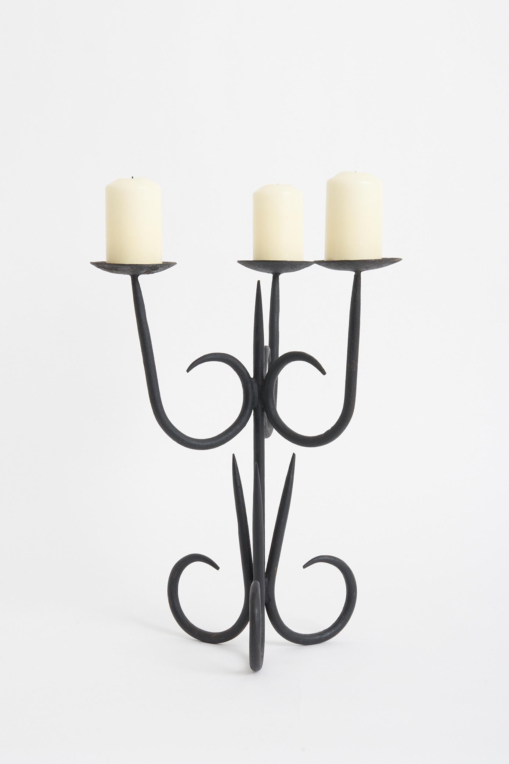 Mid-Century Modern Midcentury Iron Candelabra For Sale