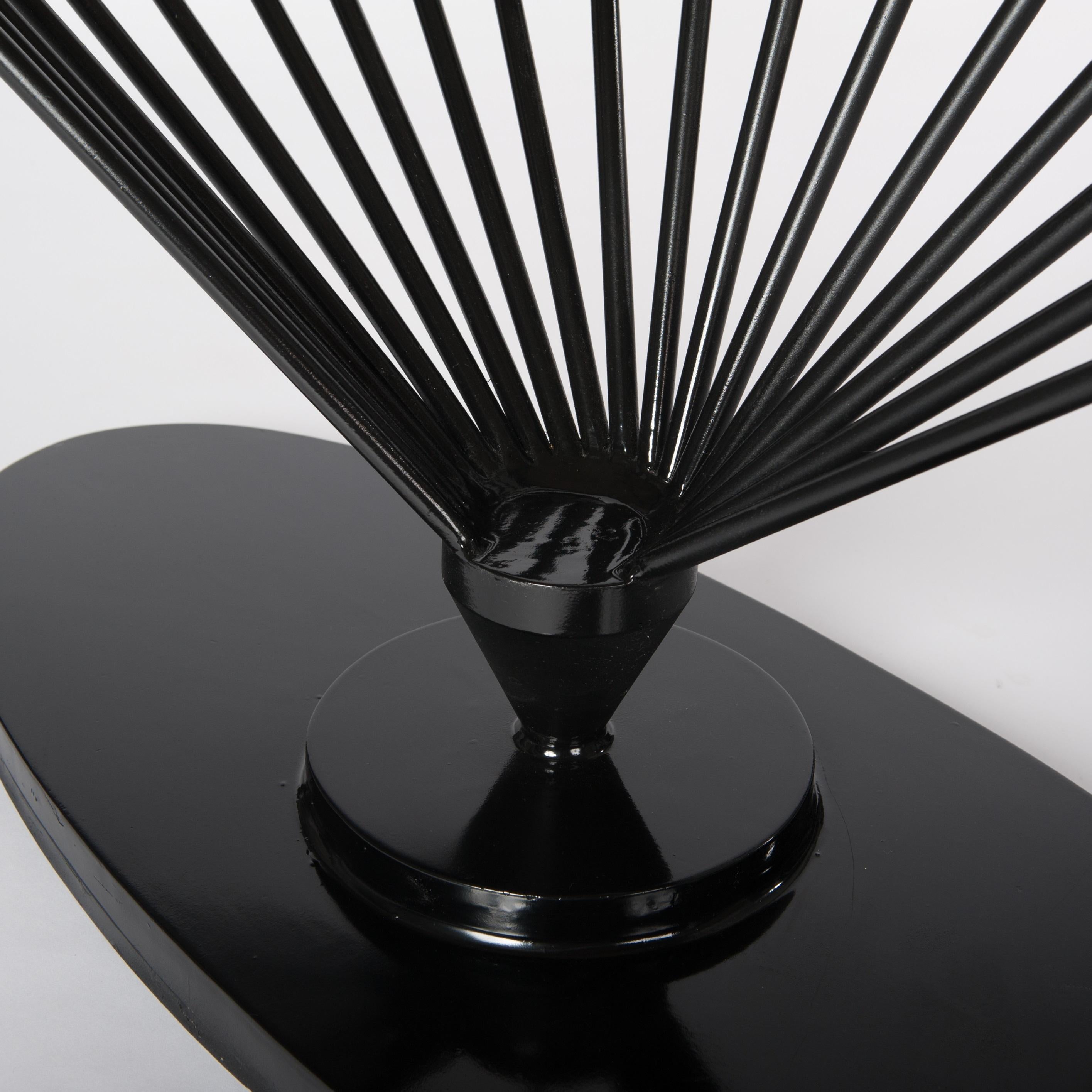 Fin du 20e siècle Table console en fer du milieu du siècle avec plateau en verre fumé par Marzio Cecchi pour Hermès en vente