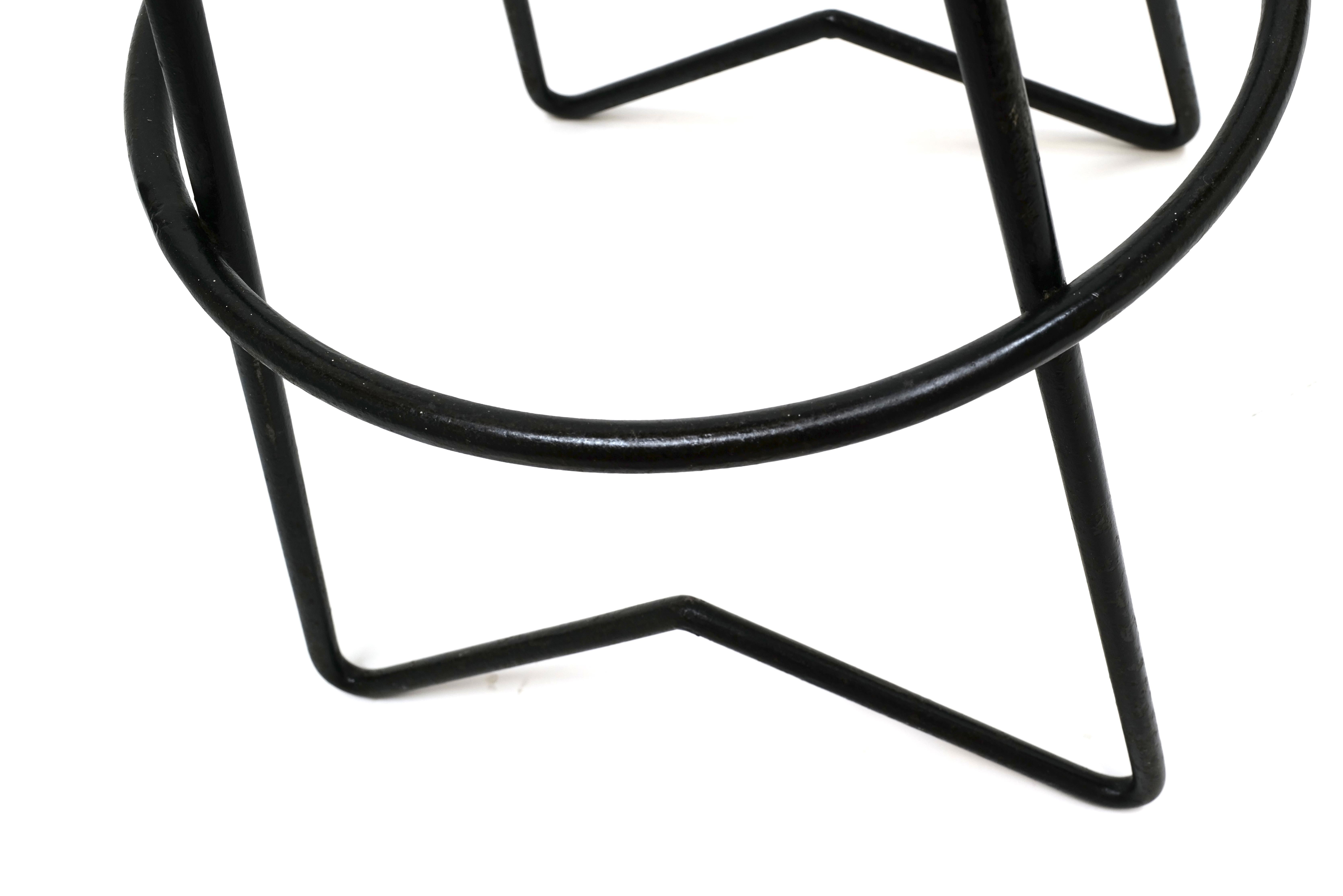 Mid Century Iron Counter Height Barstools 5