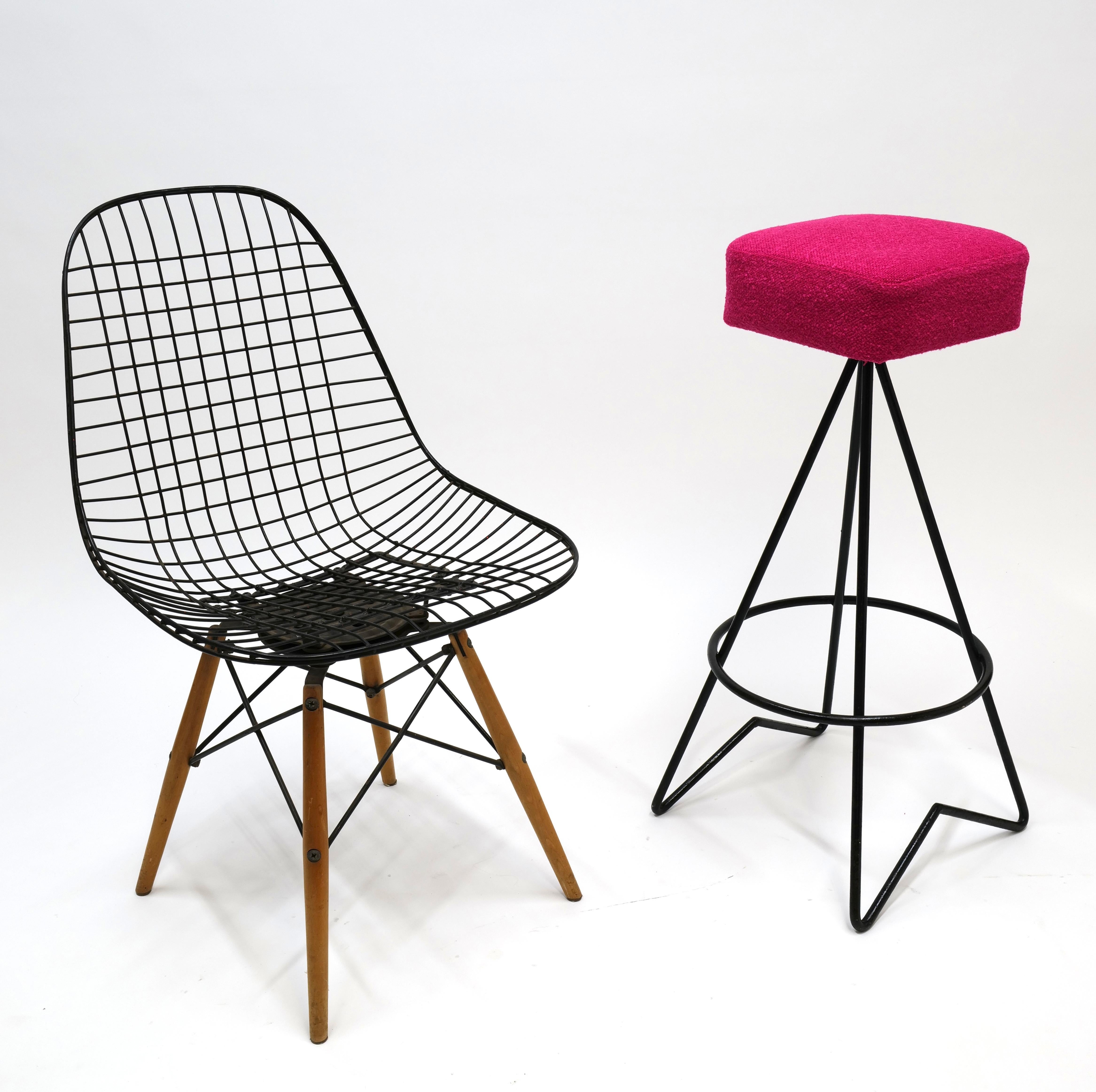 Mid Century Iron Counter Height Barstools 7