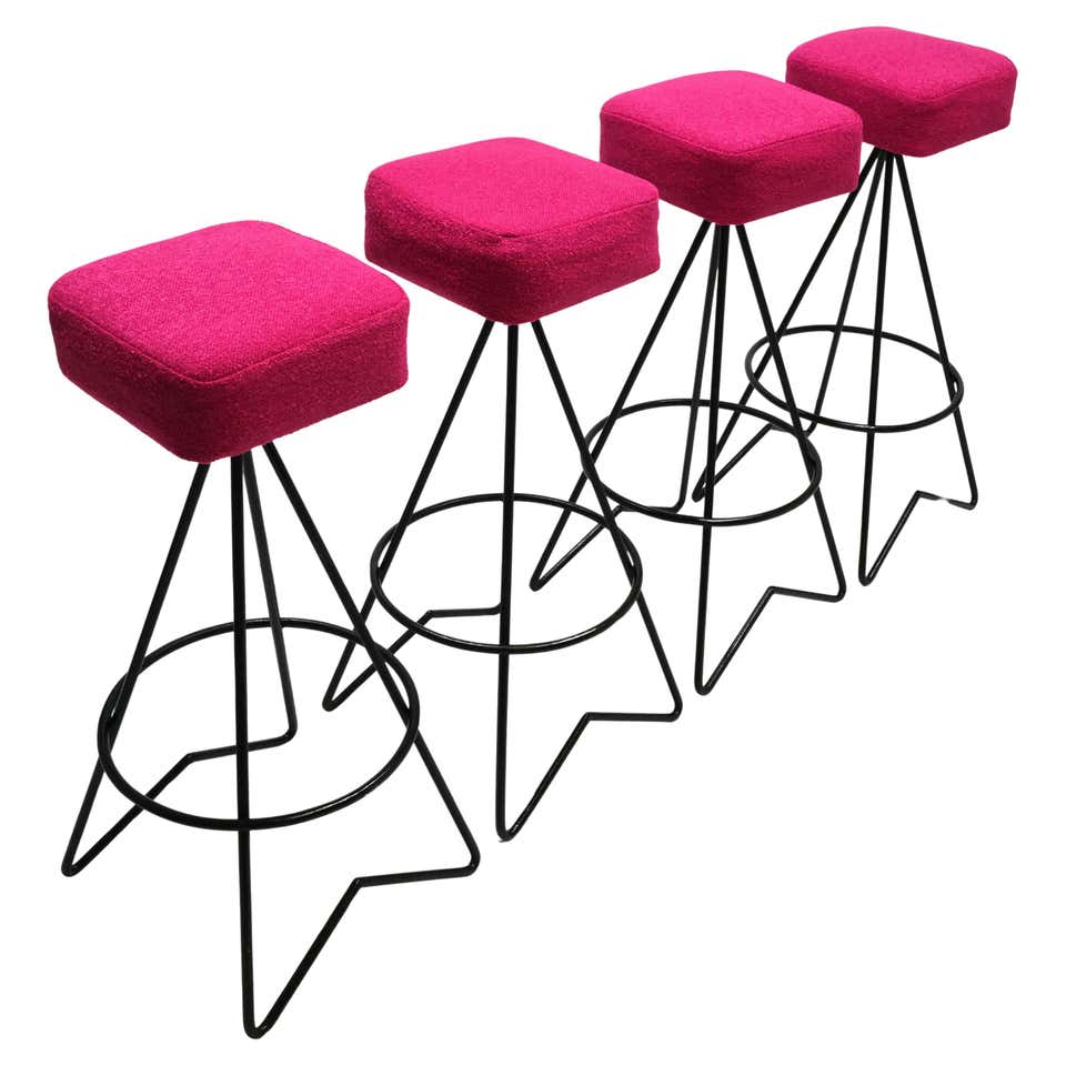 Large Steel Spring Barstools by Helix at 1stDibs | spring bar stools ...
