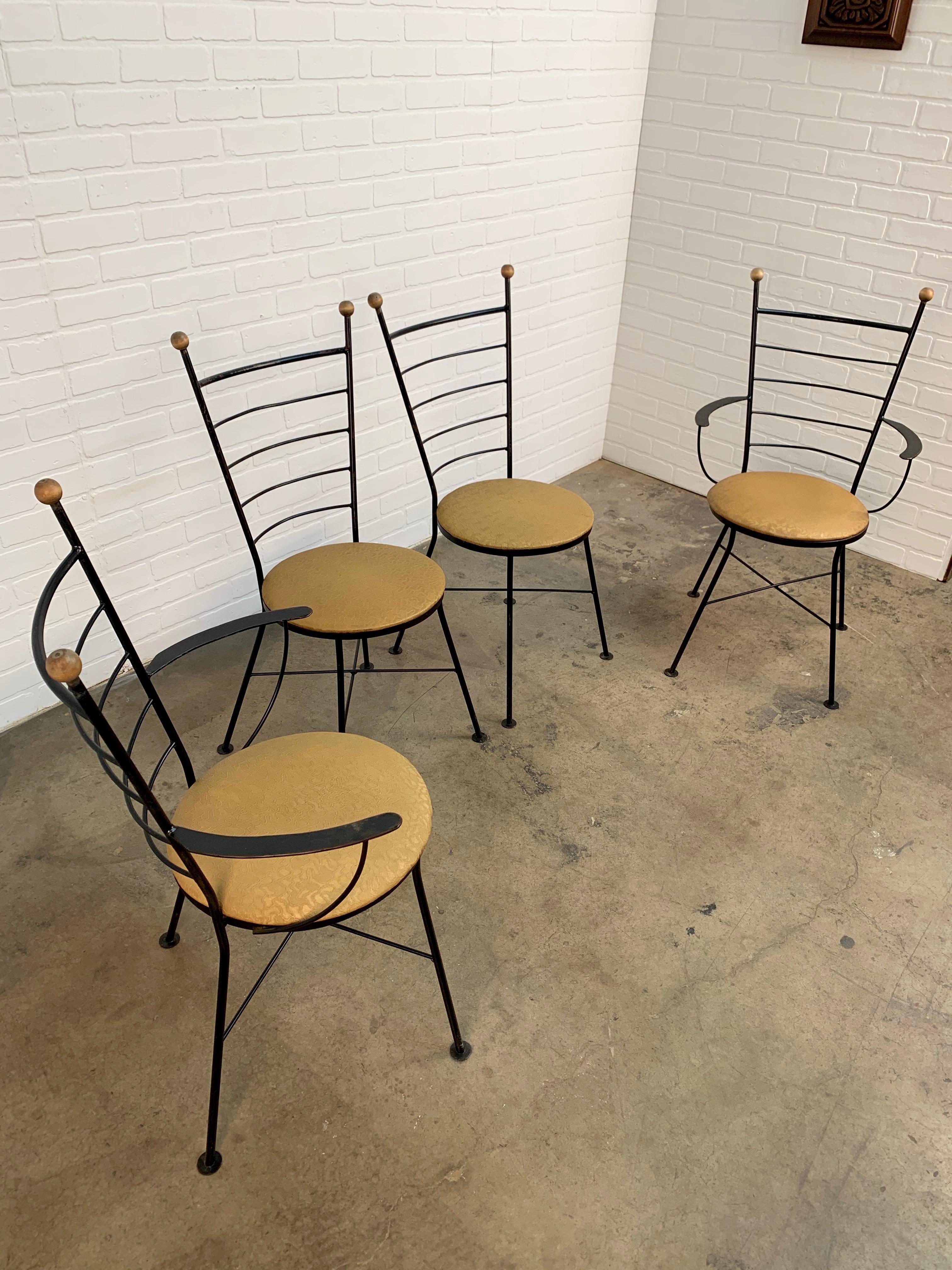 Midcentury Iron Dining Chairs 5