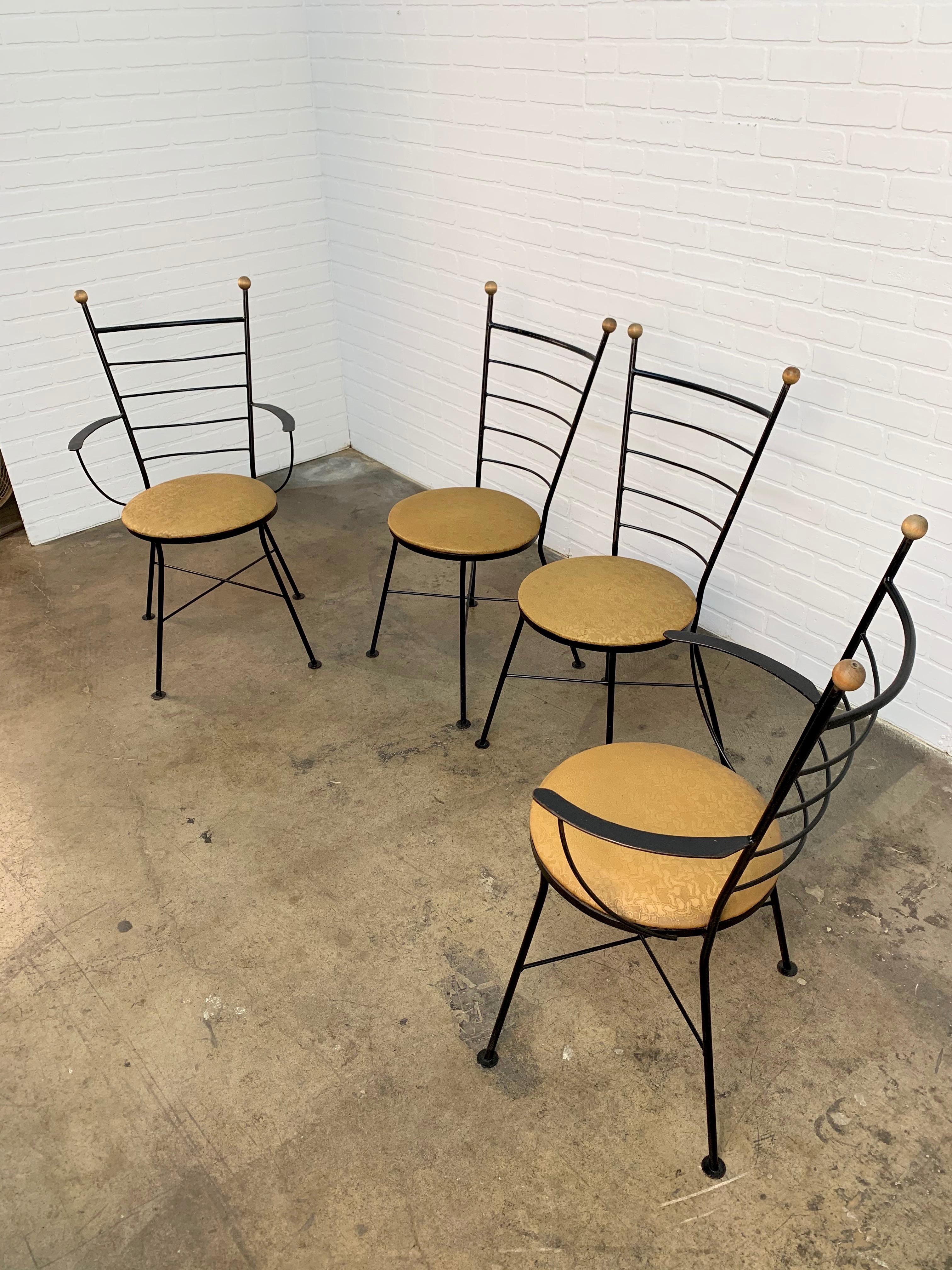 Midcentury Iron Dining Chairs 6