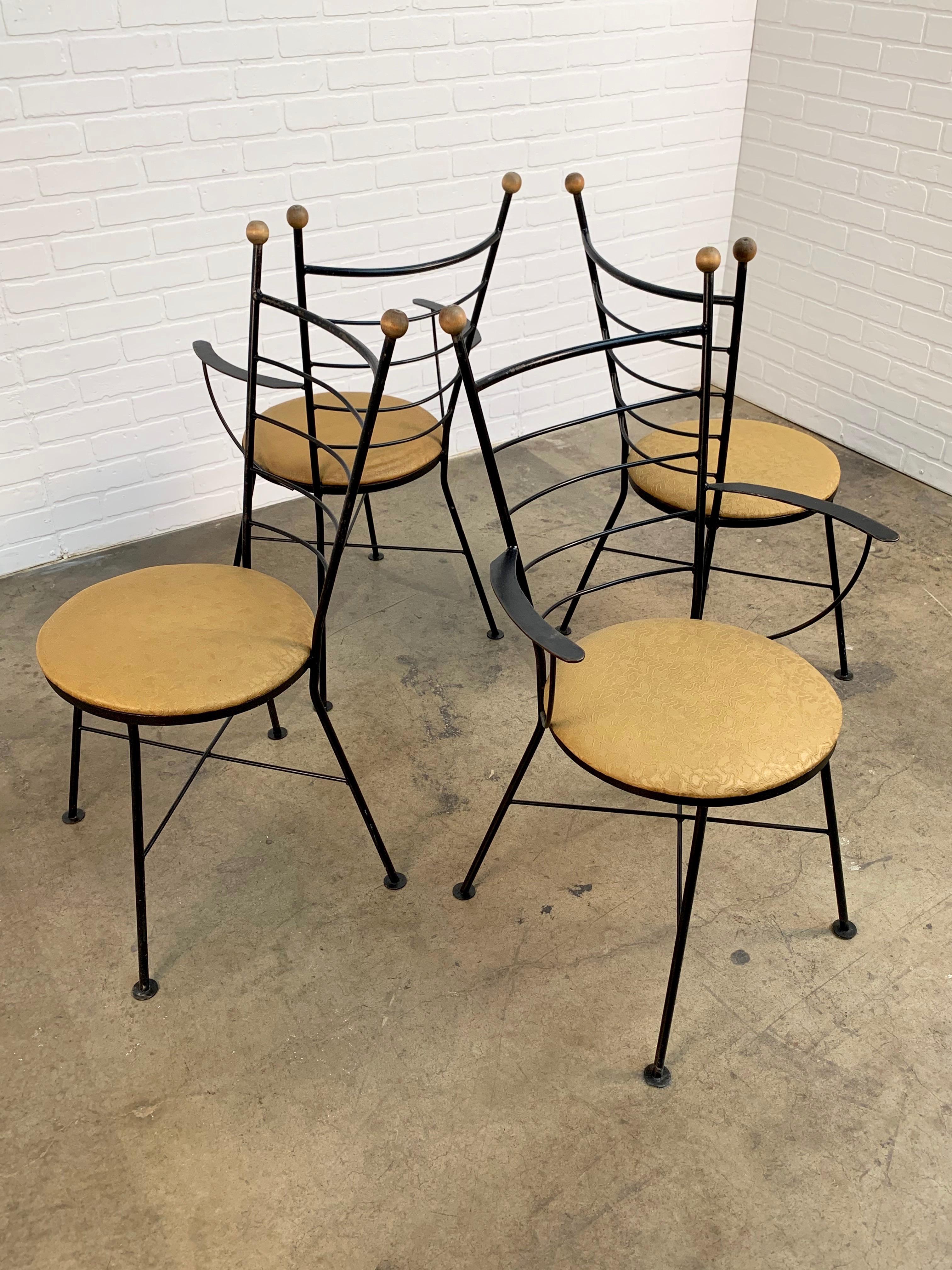Midcentury Iron Dining Chairs 8