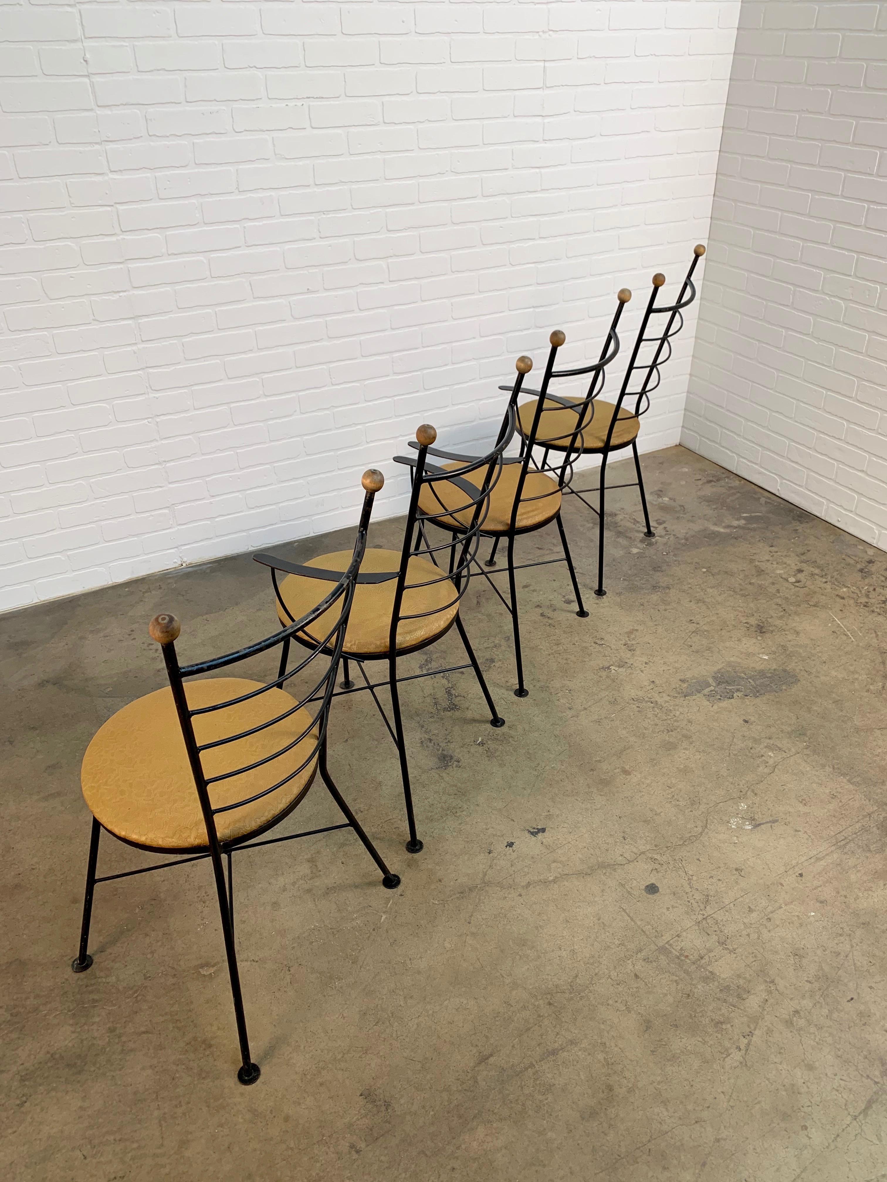Midcentury Iron Dining Chairs 9