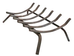 Mid Century Iron Fireplace Grate Log Holder