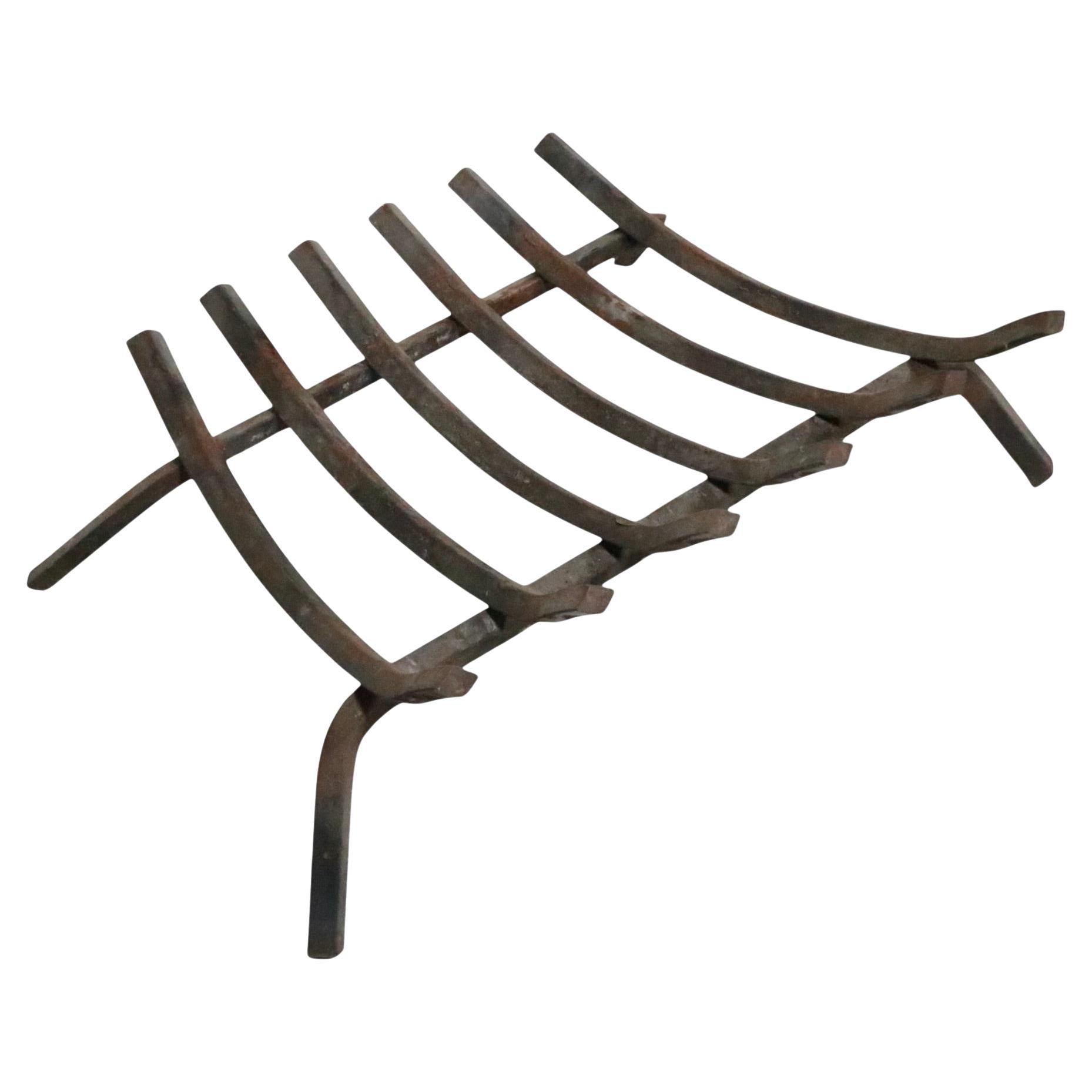 Mid Century Iron Fireplace Grate Log Holder