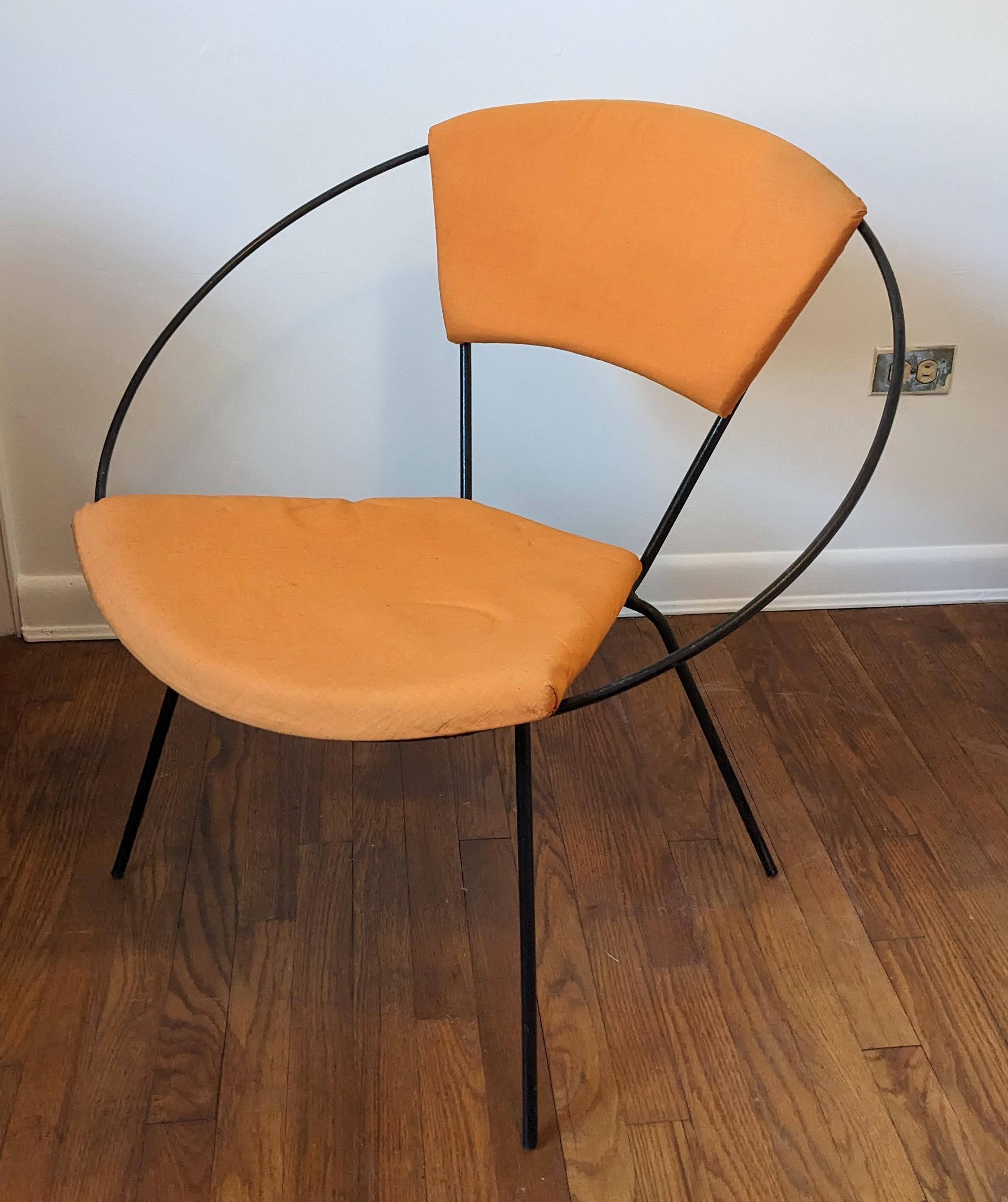 Mid-Century Modern Mid Century Iron Hoop Chair, Reilly-Wolff For Sale