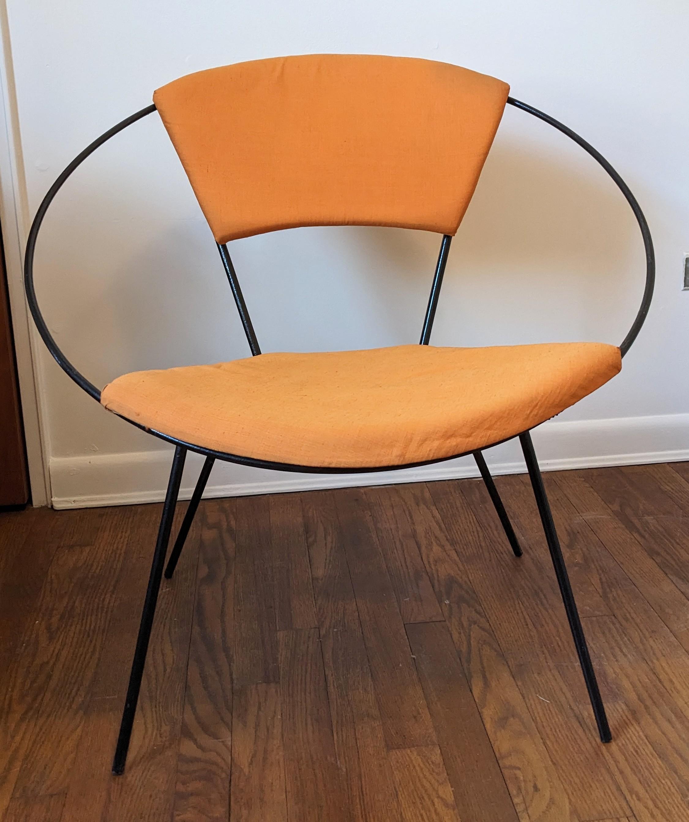 American Mid Century Iron Hoop Chair, Reilly-Wolff For Sale