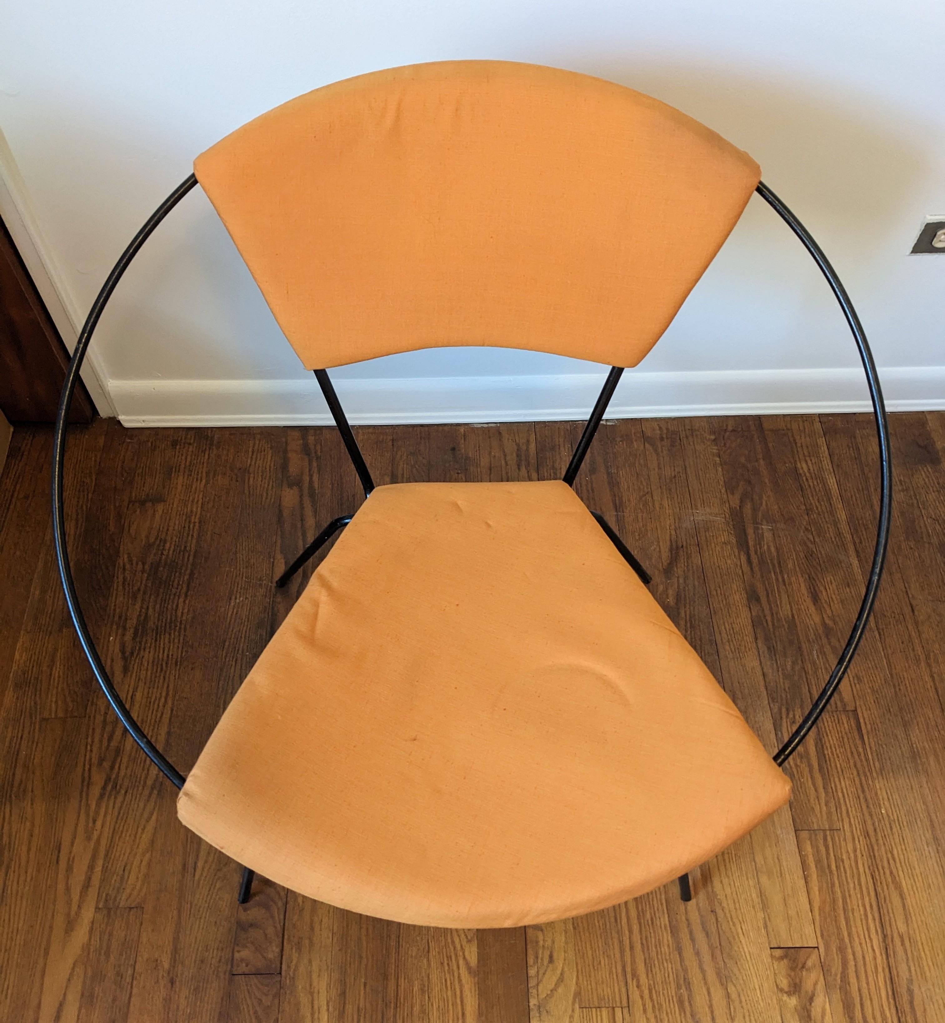 Mid-20th Century Mid Century Iron Hoop Chair, Reilly-Wolff For Sale