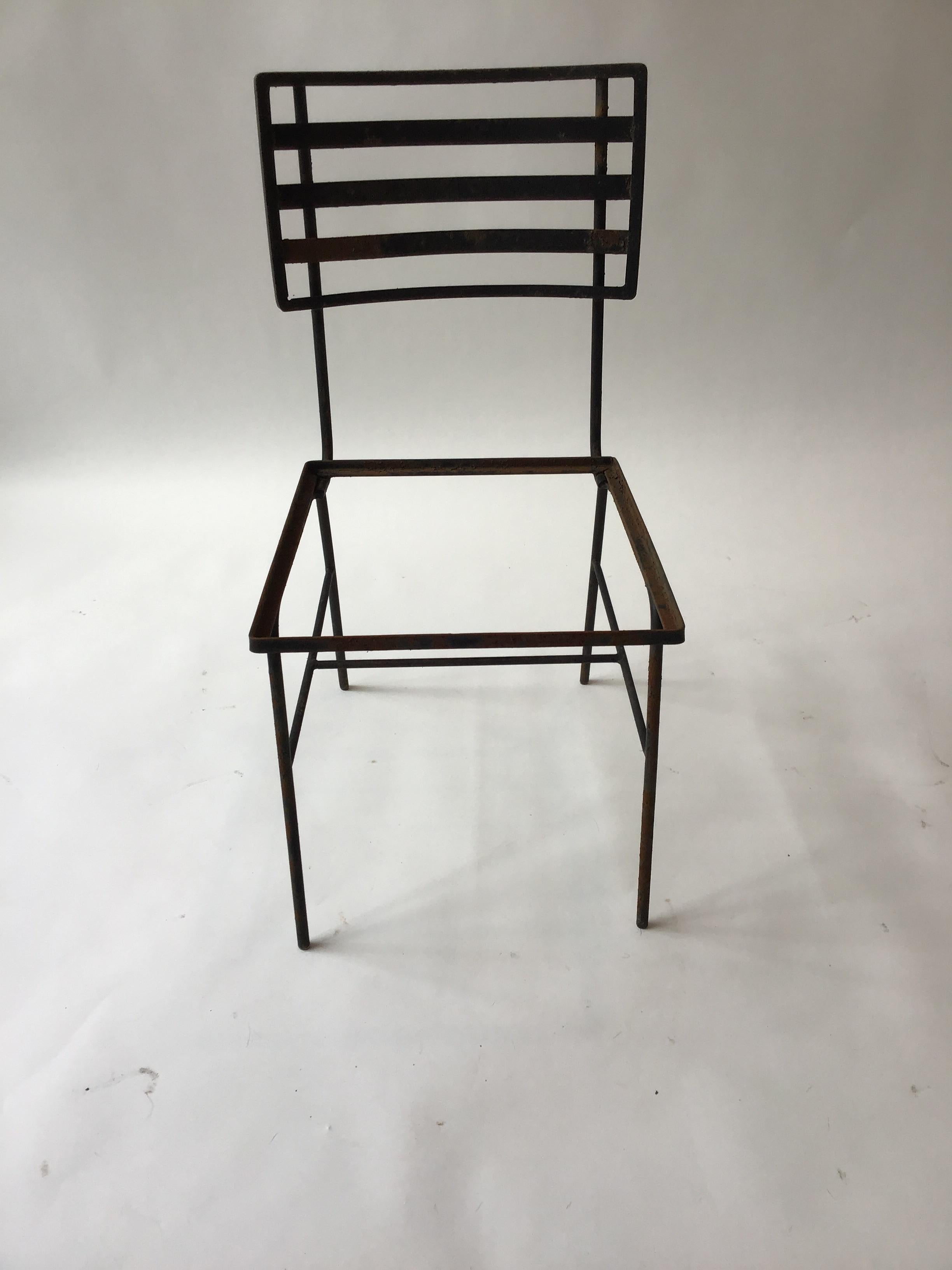 Midcentury Iron Outdoor Table and Chair Set 3
