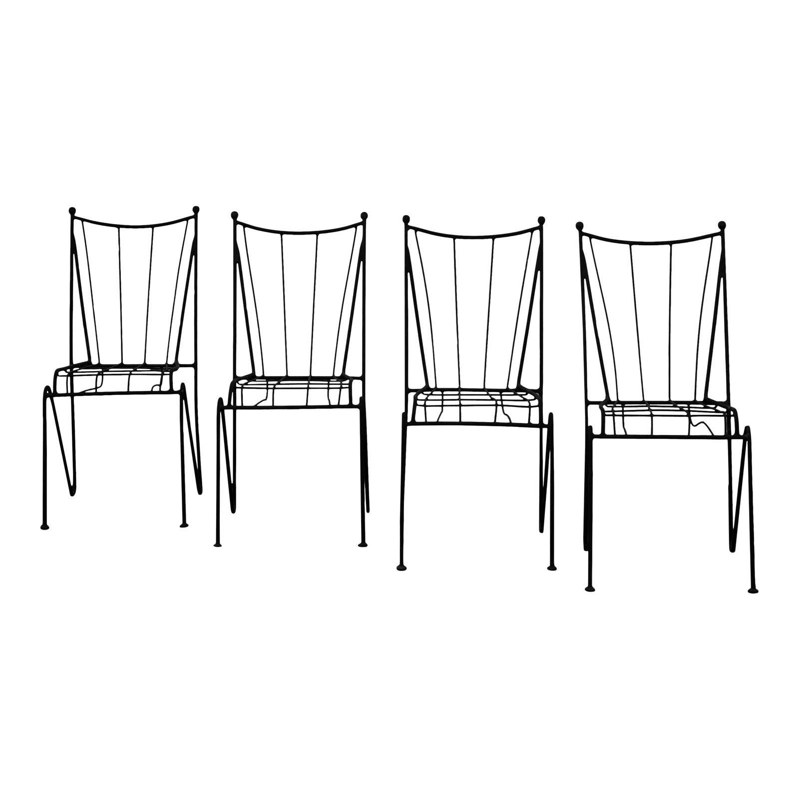 Mid Century Iron Patio Dining Chairs by Pipsan Saarinen-Swanson 4