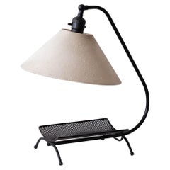 Mid-Century Iron Perforated Metal Catch All Lamp