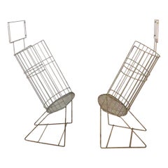 Mid Century Iron Rod Store Display Stands after Weinberg Mategot circa 1950's