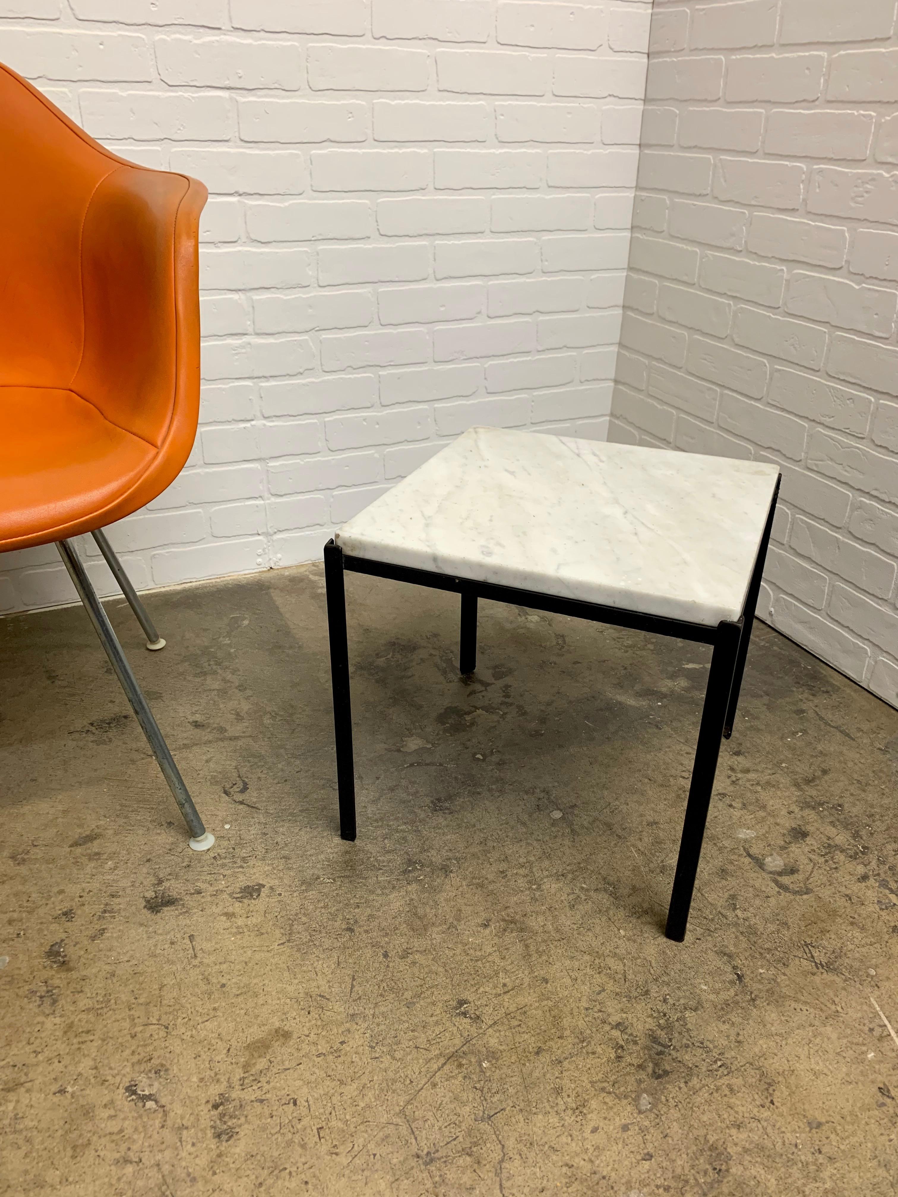 Midcentury Iron Side Table with Italian Marble 5