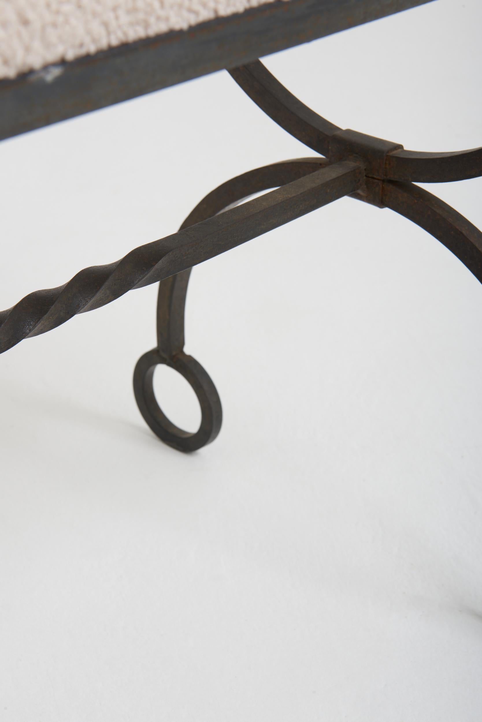 Mid-Century Iron Stool 1