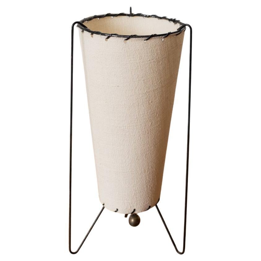Mid Century Eisen Tischlampe im Angebot