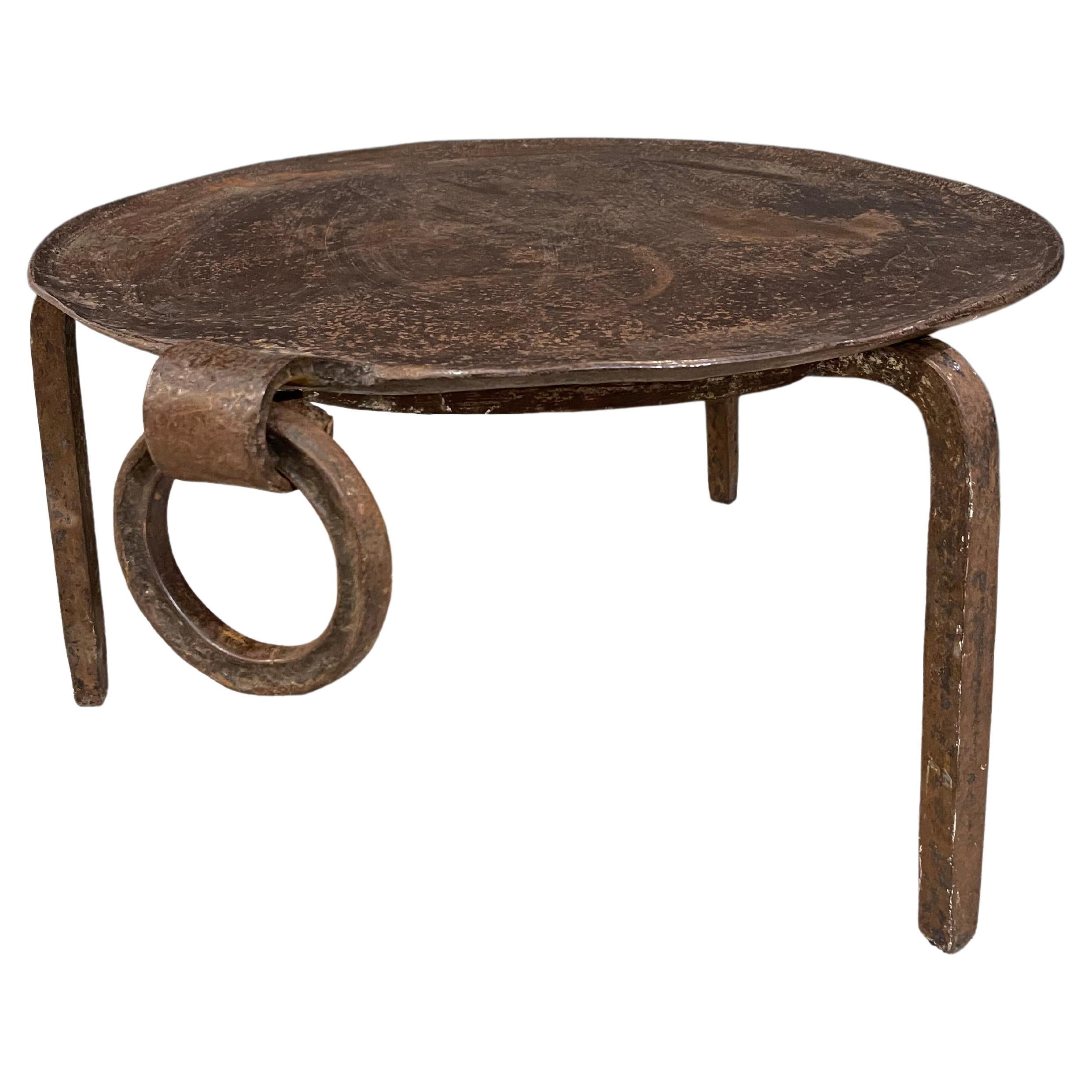 French Mid-Century Iron Tray Table For Sale