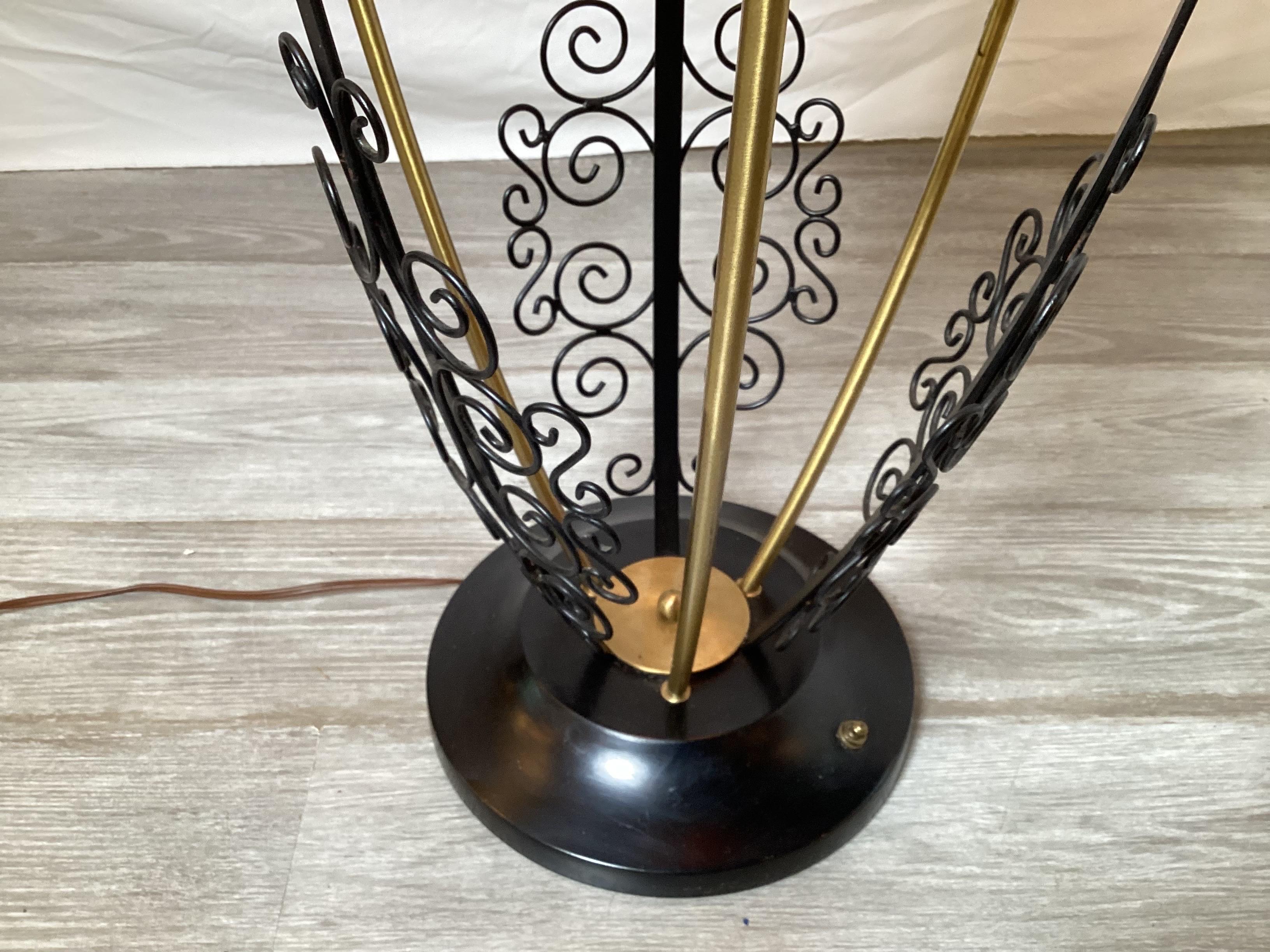 Mid-Century Modern Mid Century Iron Urn Form Table Lamp  For Sale