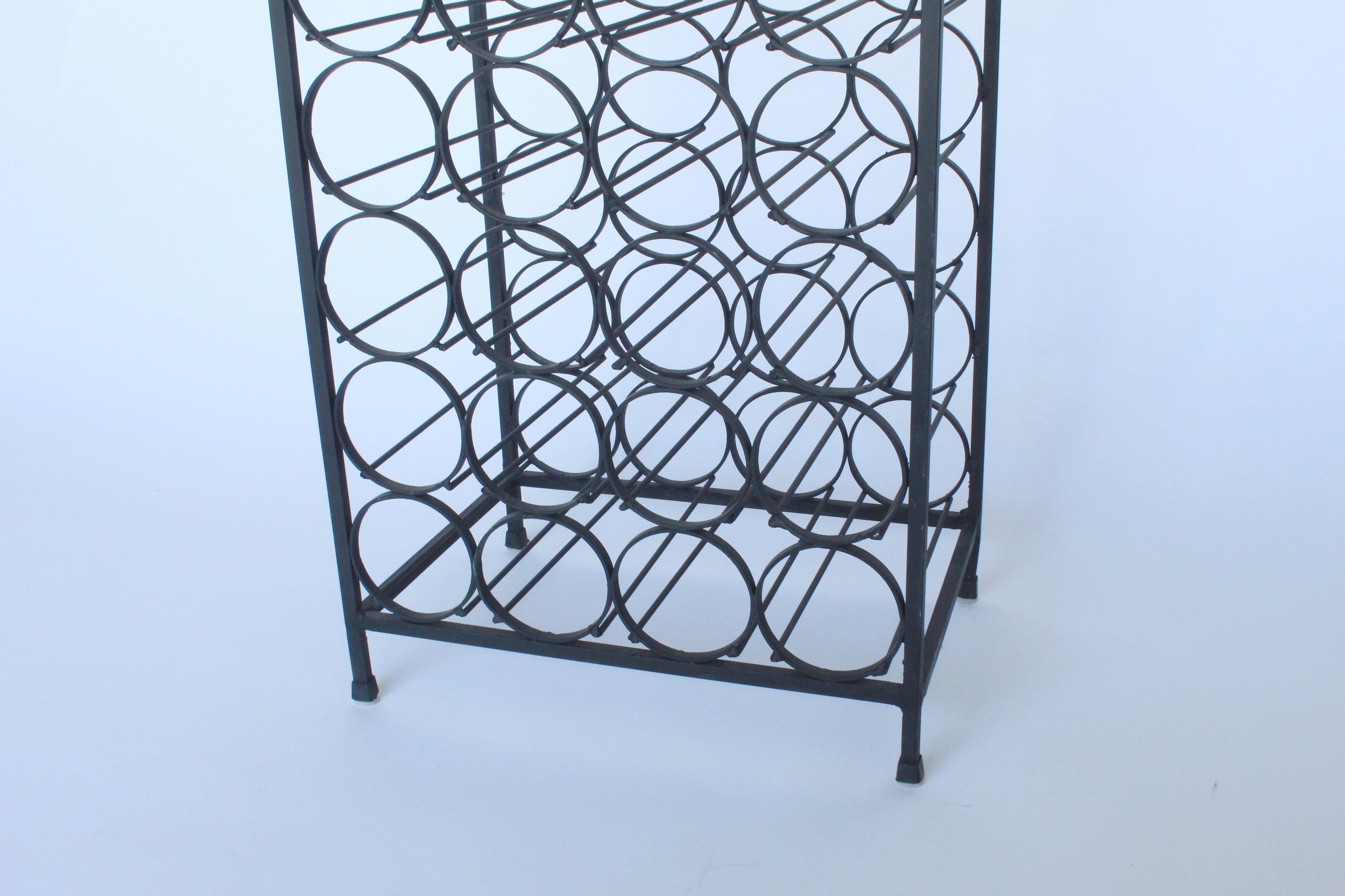 Midcentury Iron Wine Rack For Sale 3