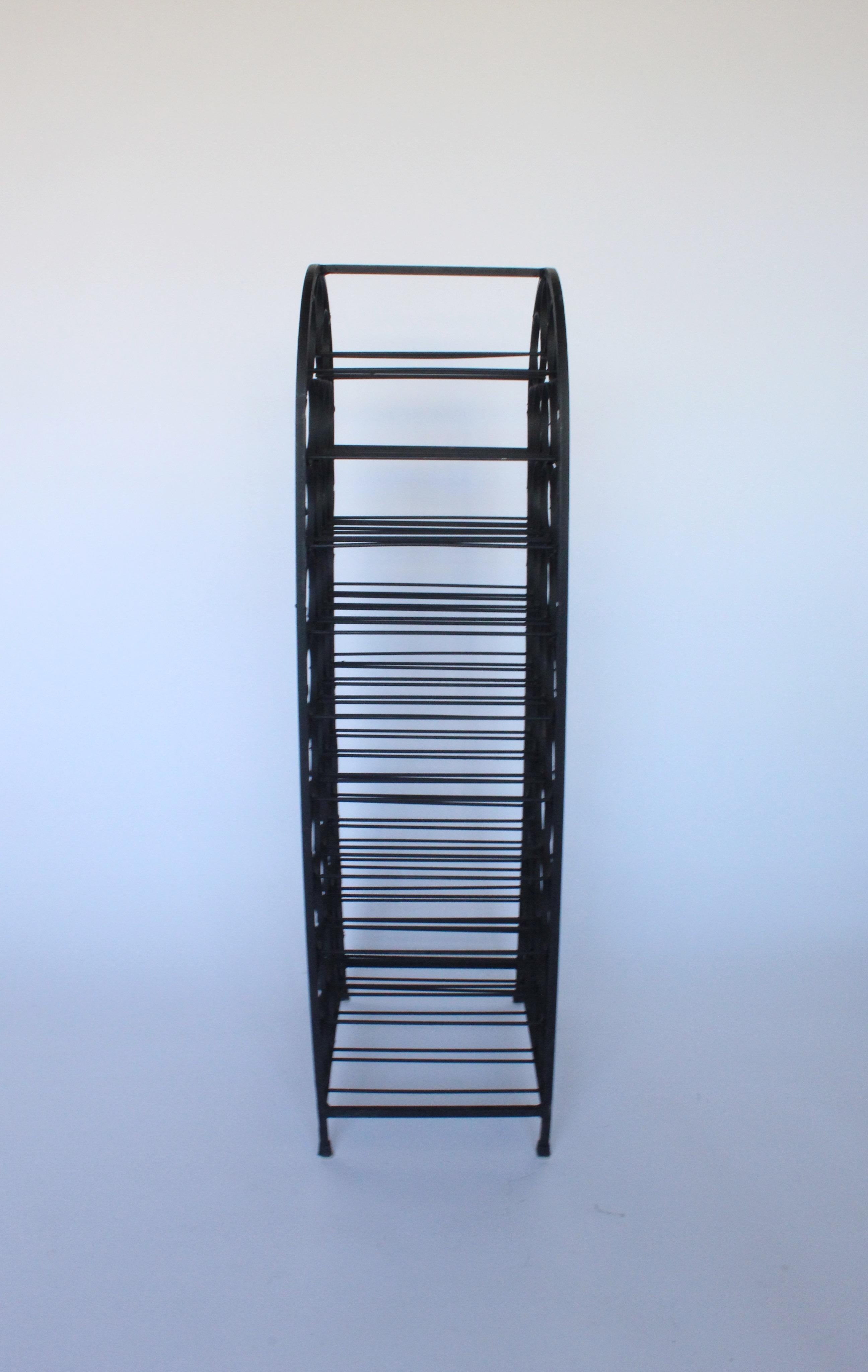 American Midcentury Iron Wine Rack For Sale