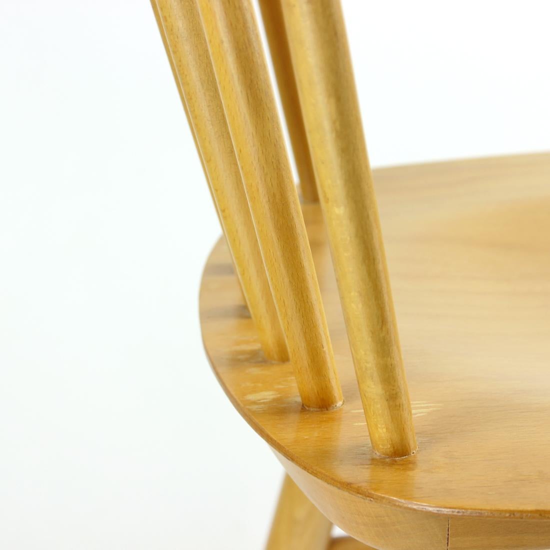 Midcentury Ironica Chair by Ton in Oak Wood, Czechoslovakia 1960s For Sale 4