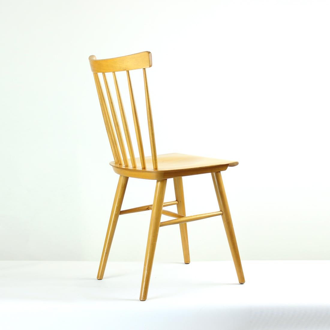 Mid-20th Century Midcentury Ironica Chair by Ton in Oak Wood, Czechoslovakia 1960s For Sale