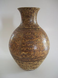 Mid Century Ironstone Studio Pottery Vase - Signed - Canada - Circa 1970's