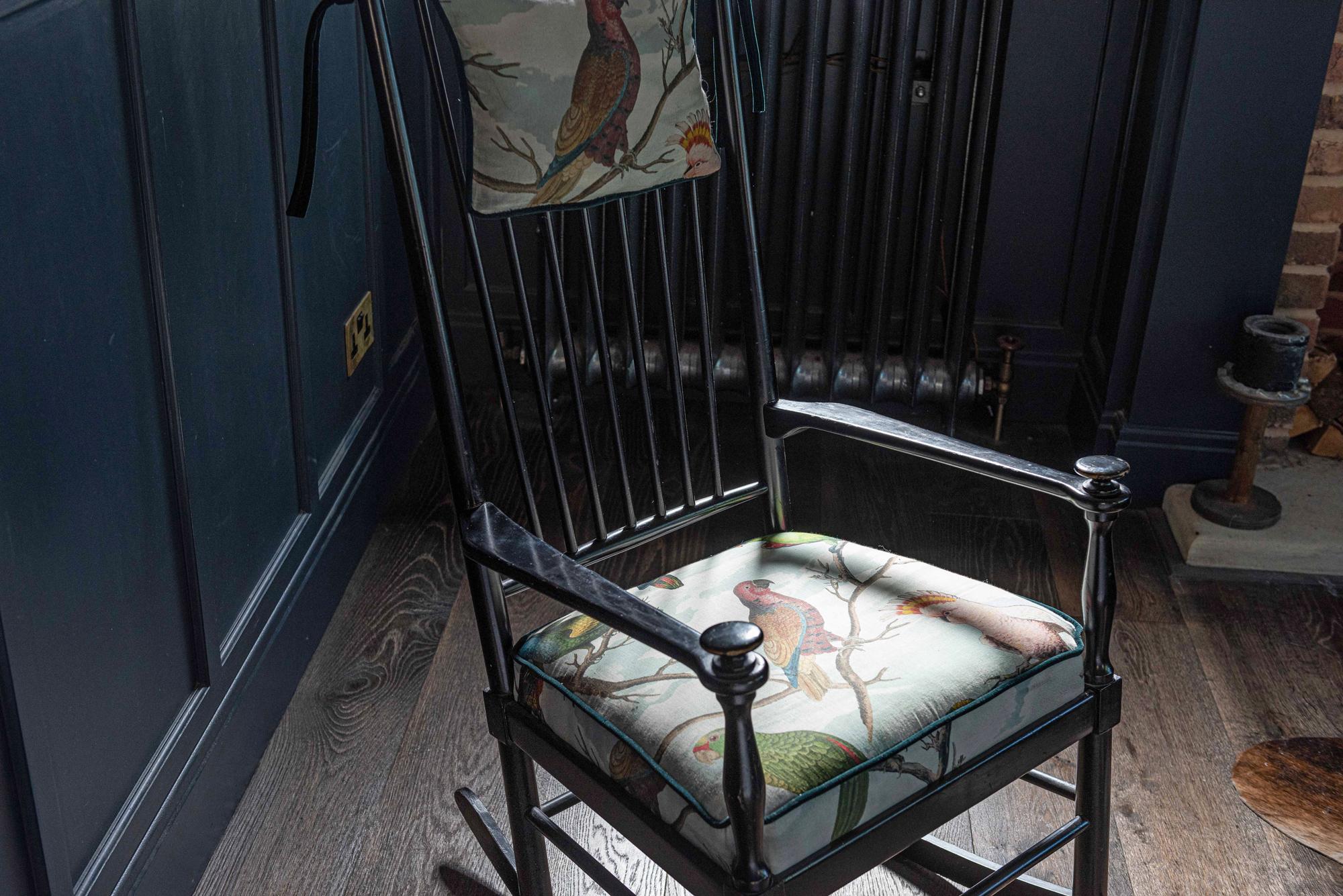 20th Century Midcentury 'Isabella' Rocking Chair by Karl-Axel Adolfsson, Black Ebonized For Sale
