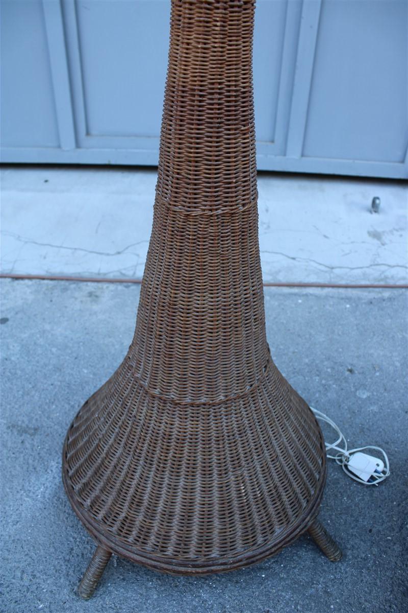 Midcentury Italian Floor Lamp Bamboo Italian Design, 1940s For Sale 6