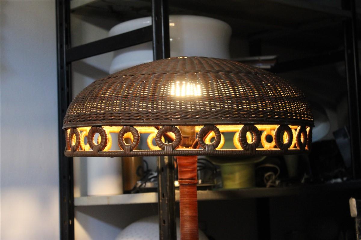 Midcentury Italian Floor Lamp Bamboo Italian Design, 1940s For Sale 7