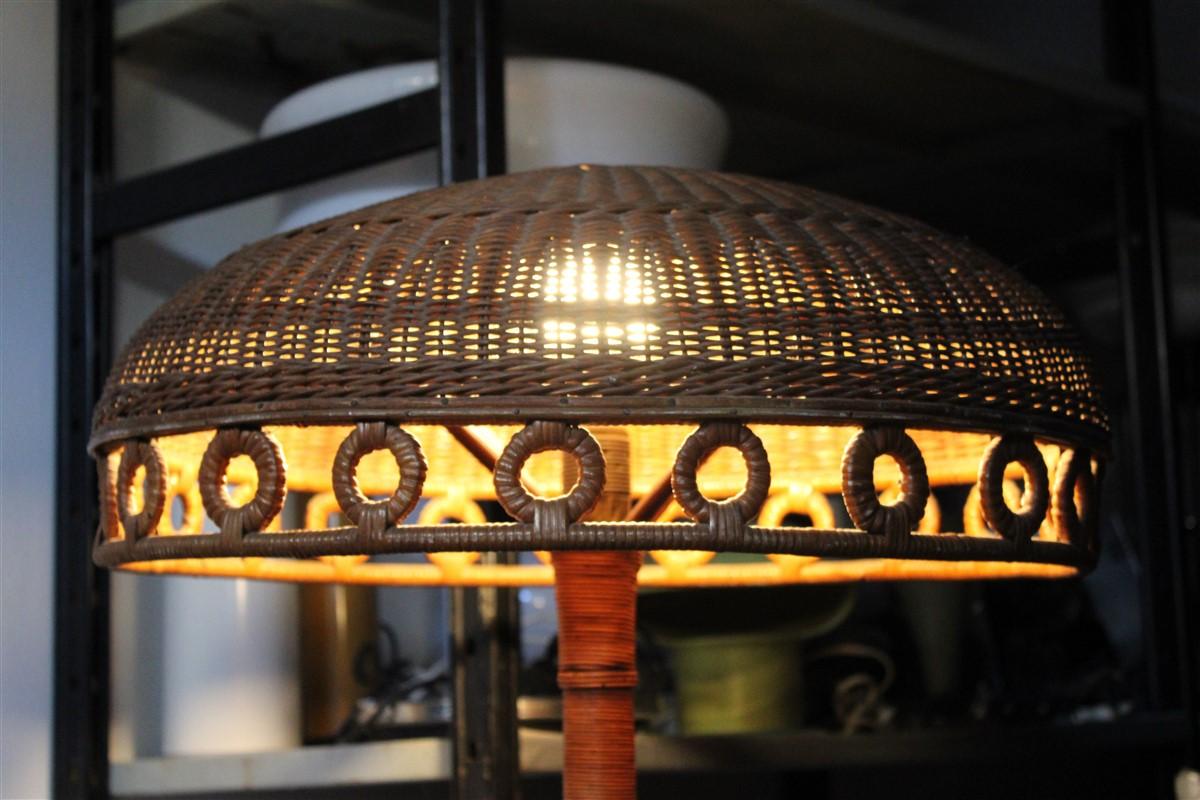 Midcentury Italian Floor Lamp Bamboo Italian Design, 1940s For Sale 9