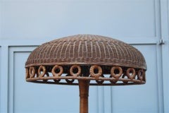 Midcentury Italian Floor Lamp Bamboo Italian Design, 1940s