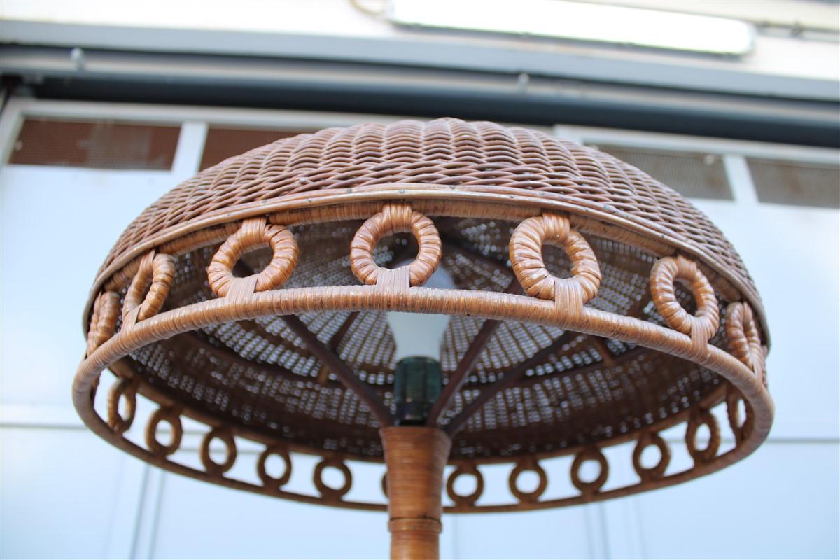 Lampada da terra italiana del Medioevo Bambù Design italiano, anni '40 In condizioni buone in vendita a Palermo, Sicily
