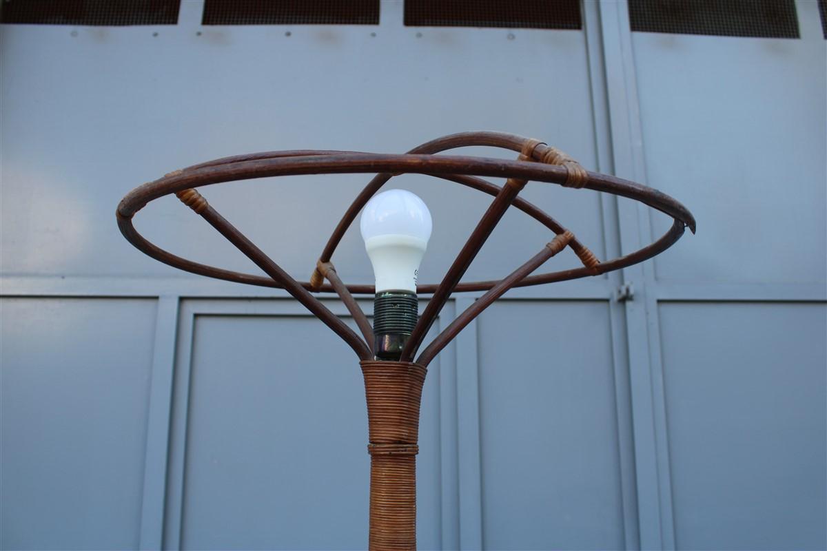Mid-20th Century Midcentury Italian Floor Lamp Bamboo Italian Design, 1940s For Sale