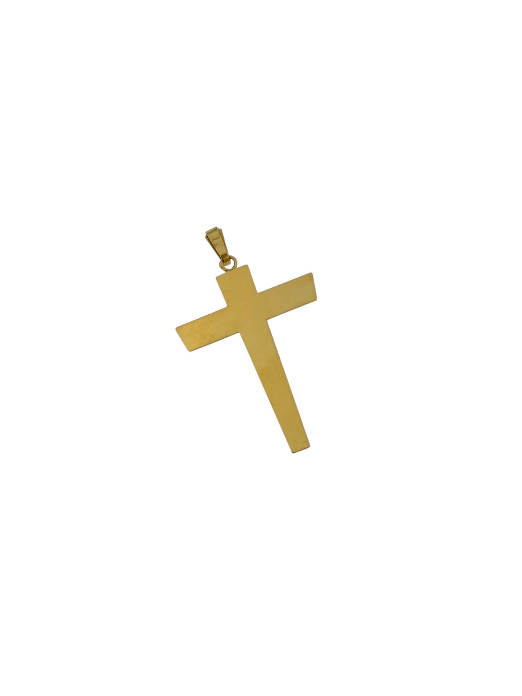 Cruz italiana de oro amarillo de 18 quilates de mediados de siglo en Bueno estado para la venta en Esch sur Alzette, Esch-sur-Alzette