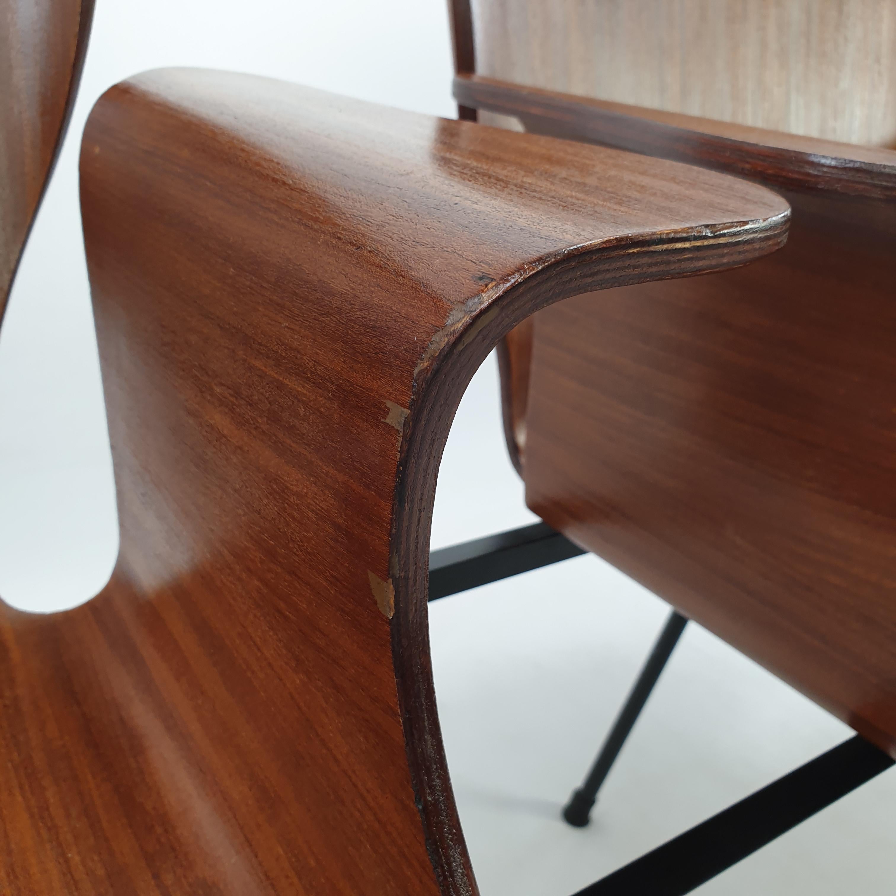 Banc italien à 3 places du milieu du siècle dernier par Carlo Ratti, années 1950 en vente 11
