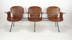 Mid Century Italian 3-Seat Bench by Carlo Ratti, 1950's
