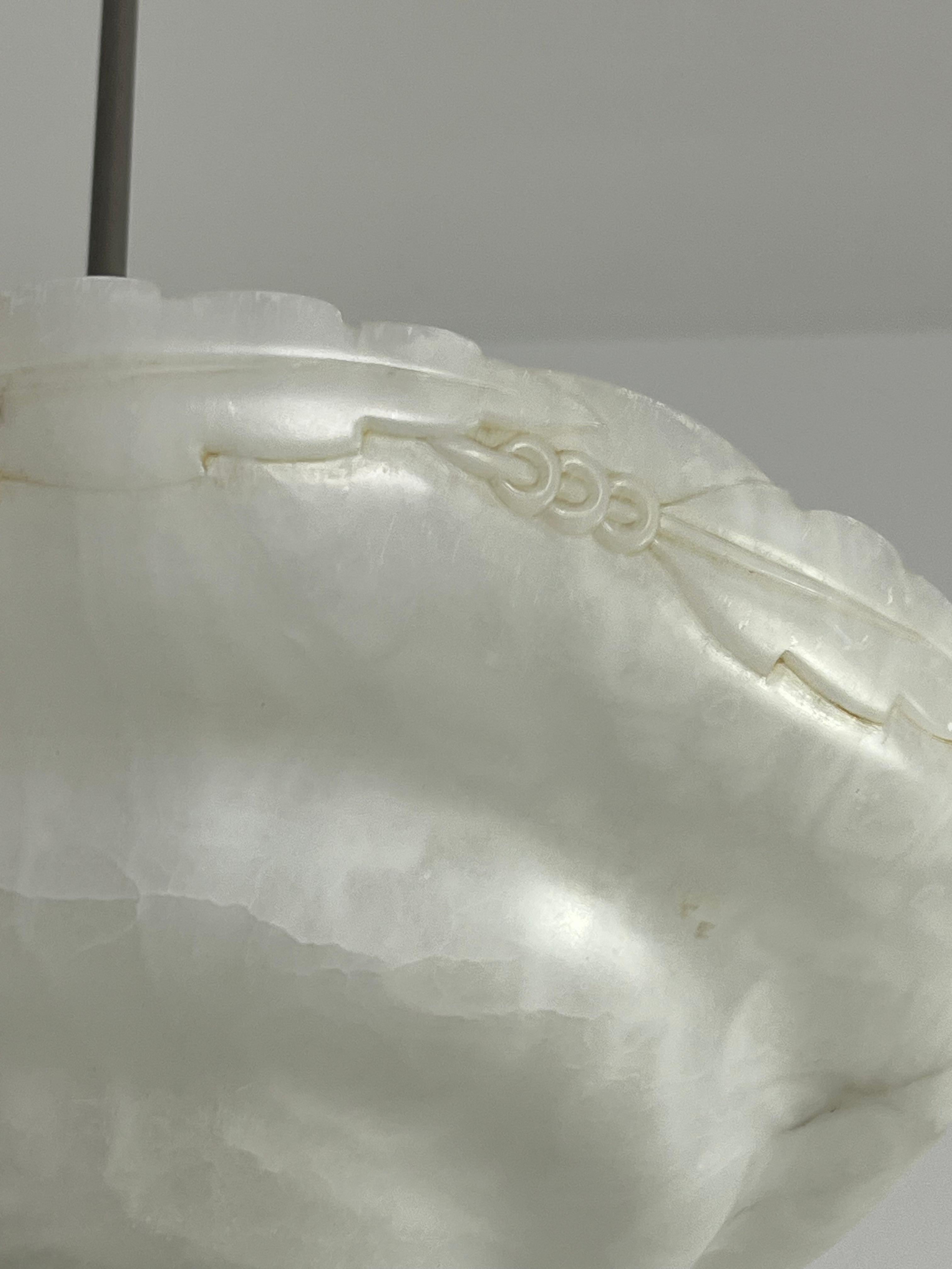 Mid-century Italian Alabaster Chandelier, 1940s 2