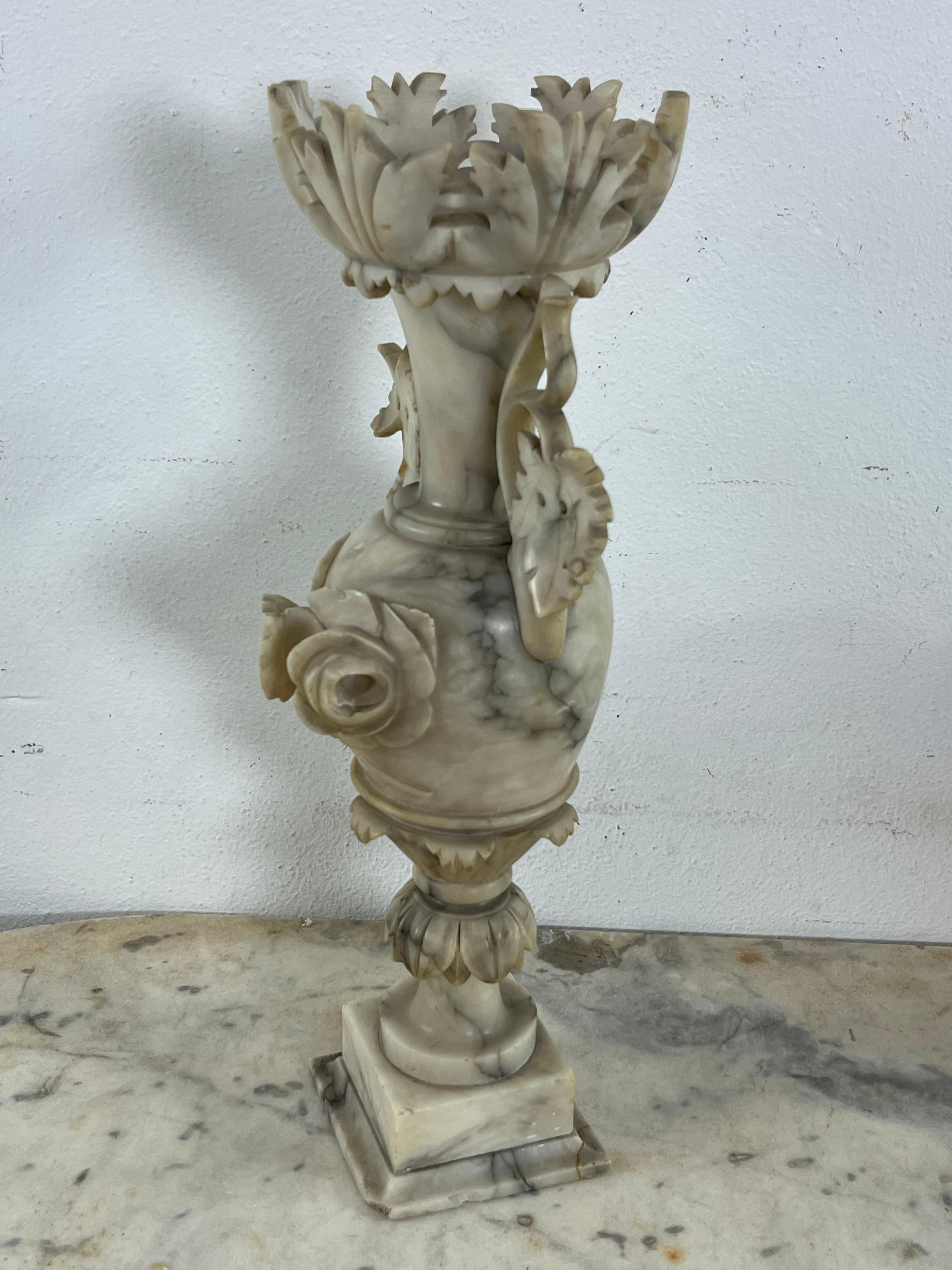Italienische Alabaster-Vase aus der Jahrhundertmitte, 1930er Jahre im Angebot 6