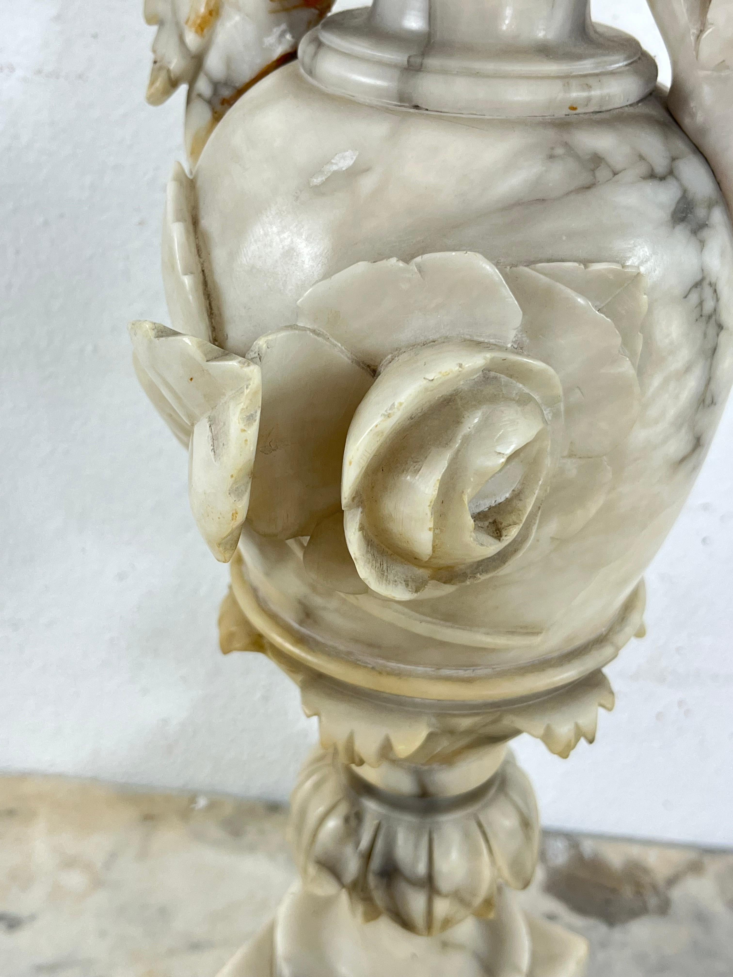 Italienische Alabaster-Vase aus der Jahrhundertmitte, 1930er Jahre im Angebot 5