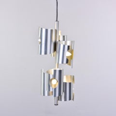 Mid-Century Italian Aluminum 6 Light Fixture