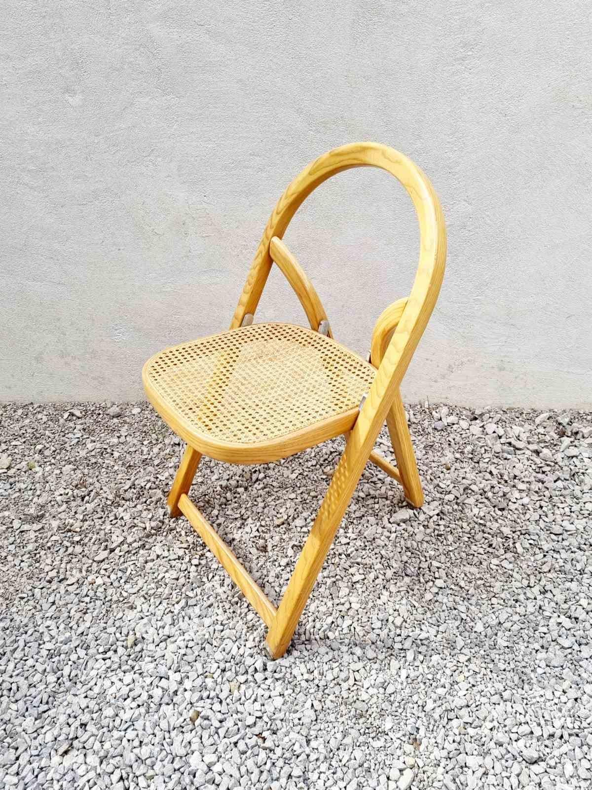Mid-Century Italian Arca Folding Chair by Gigi Sabadin for Crassevig, Italy, 70s For Sale 7